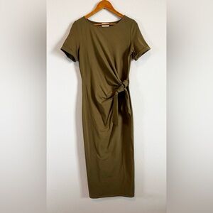 Sezane Olive Green Midi Dress
